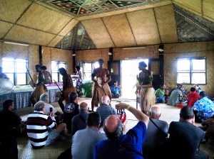 The men performed the ceremony and then danced.