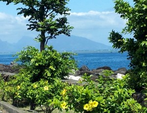 Papeete Park - You can see Moorea in the distance.