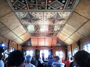 The thatched hut was intricately woven and beautiful.