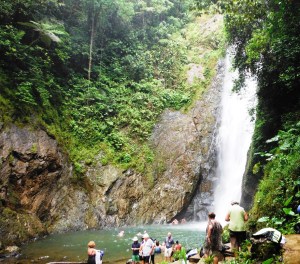 The Waterfall was beautiful but the water was a bit chilly.