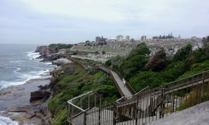 b The cliffs and sea create a peaceful resting place.