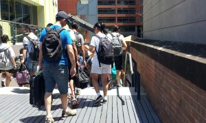 Lots of backpacker groups from all over the world.