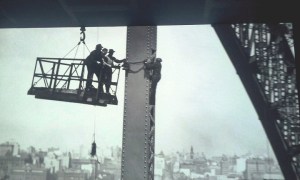 More photos of building the bridge.