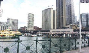 The Ferry Harbor in the Quay - boats, trains, buses and automobiles in a constant ballet of movement.