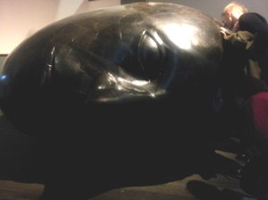 This display was pretty cool. It's a huge head lying on its side with windows to the inside.  The next video is taken of the inside. It's pretty dark but the display was very intriguing.