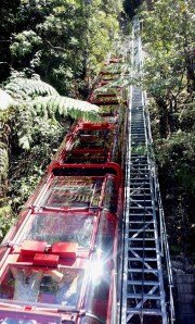This is looking at the top of the train on the Railway.