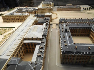 A miniature of the Palace of Versailles - it shows the enormity of the get-away chateau of the royalty.