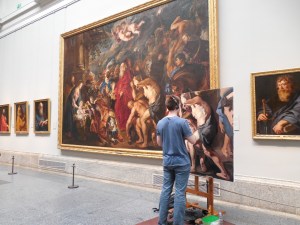 Art Student at work.