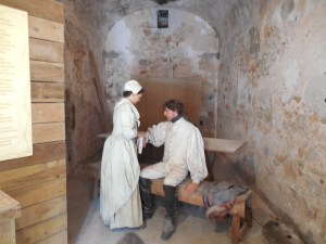 There were no nurses so the wives of the married men tended the sick and wounded.