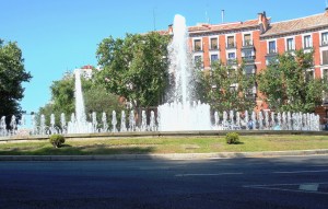 Fountains everywhere.