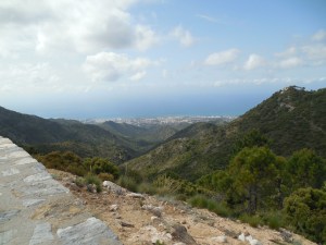This if the view form the main overlook - Marbella and the Mediterranean Sea in the distance.