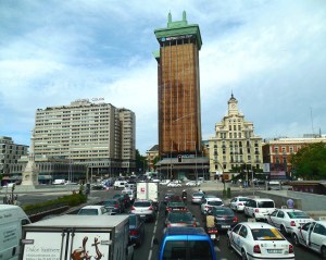 Our tour showed us newer areas of Madrid where old style architecture blended with the new.