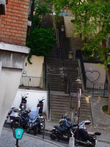 The stairway to the highest point in Paris.