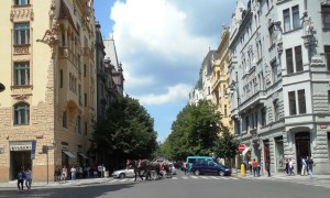 I said in the last post that Champ Elysees was Paris' 5th Avenue, well this street (I can't spell or pronounce it) is Prague's 5th Avenue - Prada, Bulgari, Cartier...