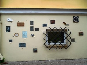 Literacy Street - All along this allwy there were plaques dedicated to Lithuania's poets and writers.