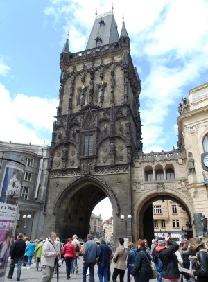 The Powder Tower - a mideval tower erected in 1475. This gate stood near the castle mote and is where each king began his coronation march.