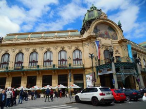 Beautiful old buildings everywhere - this one is the Municipal House Art Nouveau building.