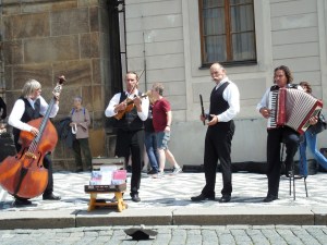 They take street performing to a whole new level in Prague.