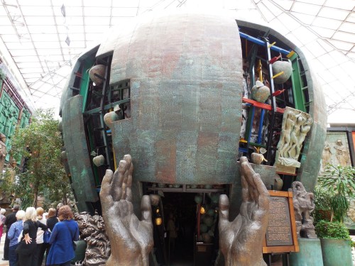 Thus Apple Hall - There was a whole Adam/Eve/Temptation thing with the apple sculpture and some pretty dicey displays inside the apple.