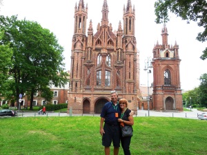 Tom and I in front of St. Anne's Church - not the St. Ann's that we were married in.