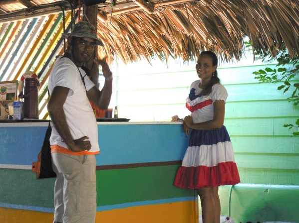 Eddy and Rosa at the Outback Camp where we ate a delicious Dominican lunch.