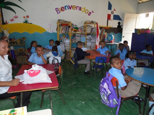 This classroom was a combination of grades K - 2. the children were friendly and incredibly well behaved.