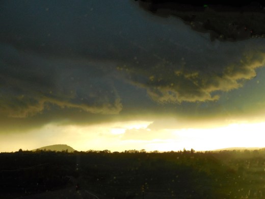 Sunset on one side and rainbows on the other - WOW