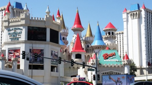 The Excalibur Hotel - We stayed there years ago when Traci was considering attending UNLV. It is a fun place.