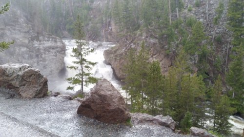 Got caught in a hail storm at the top of one mountain - only BB sized, but lots of it.