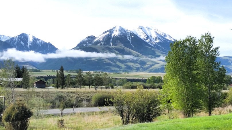 The breathtaking view from the backyard of our VRBO (Vacation Rental By Owner).