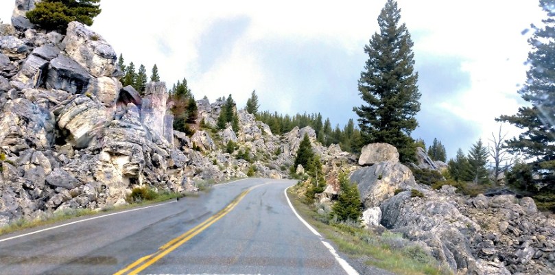 Traveling the roads of Yellowstone.
