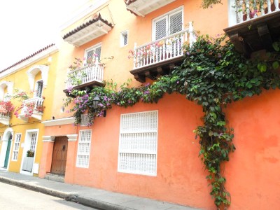 Colorful apartments lined the streets.